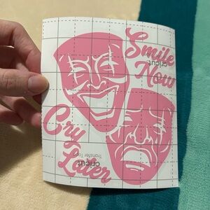 Smile Now Cry Later Vinyl Decal 🤡